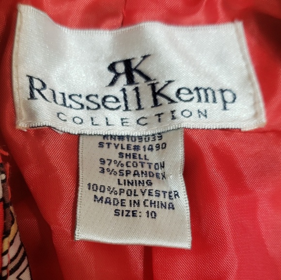 Pink and red floral jacket,  size 10 - Picture 4 of 4